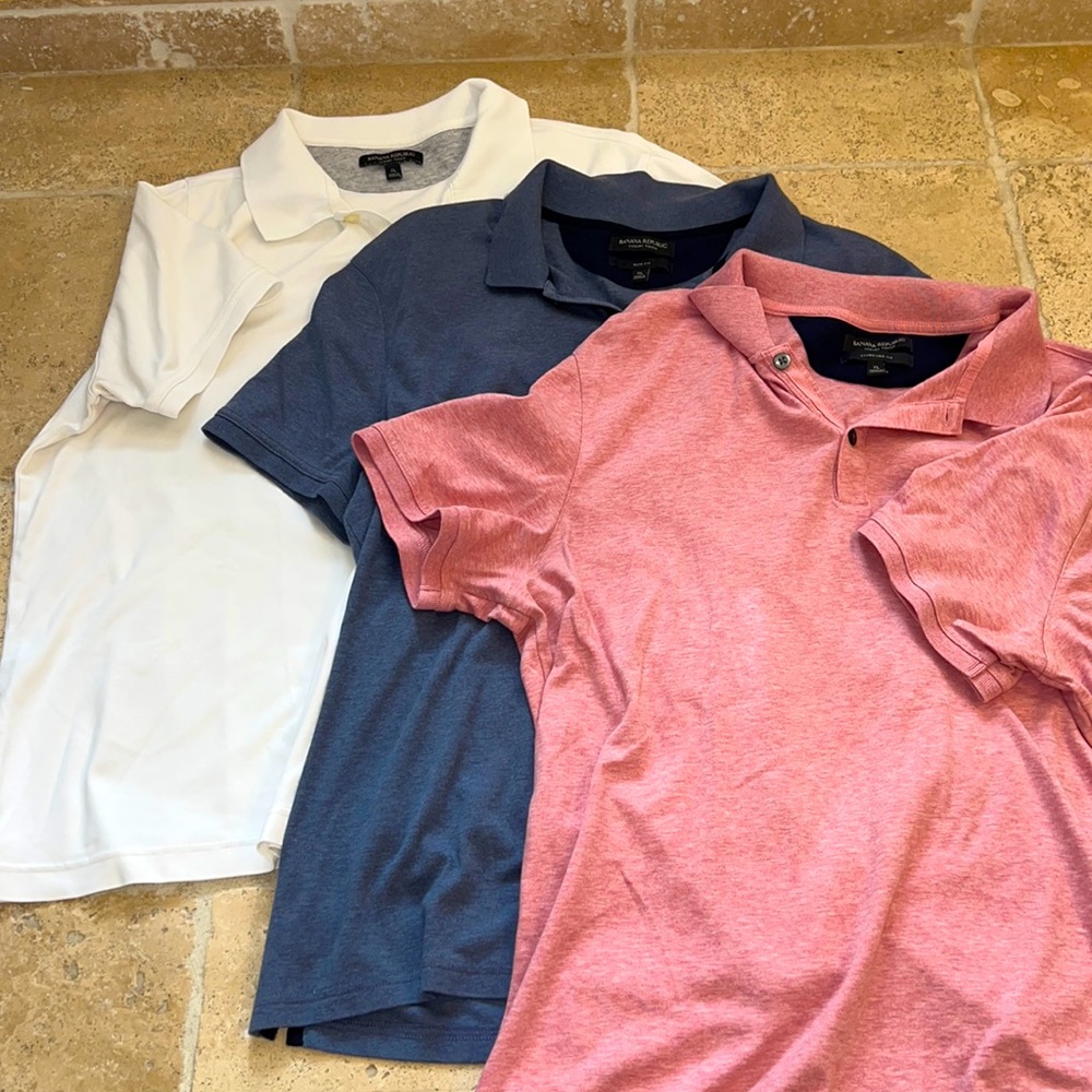 Trio of Mens Banana Republic Polos